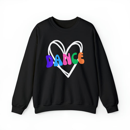 Dance Love Heavy Blend™ Crewneck Sweatshirt Heart for Dancers