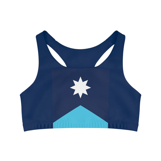 MN State Flag Seamless Sports Bra Minnesota