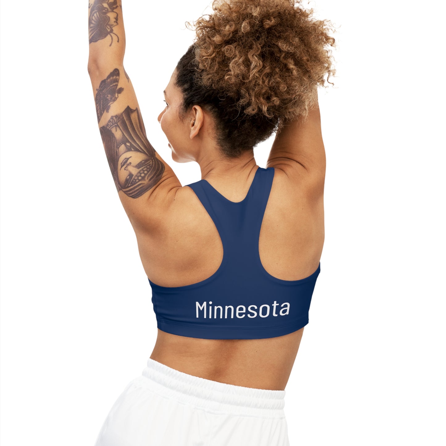 MN State Flag Seamless Sports Bra Minnesota