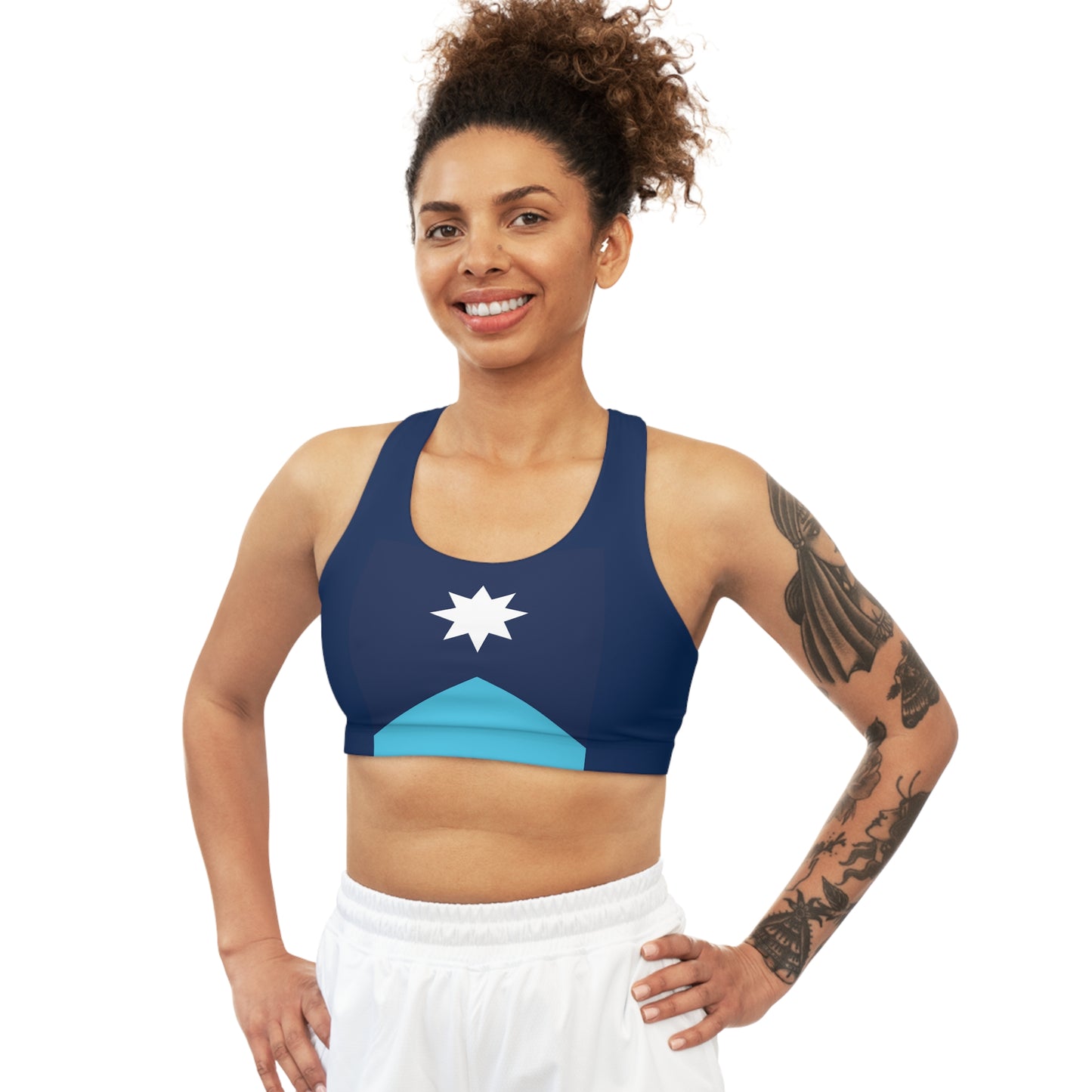 MN State Flag Seamless Sports Bra Minnesota