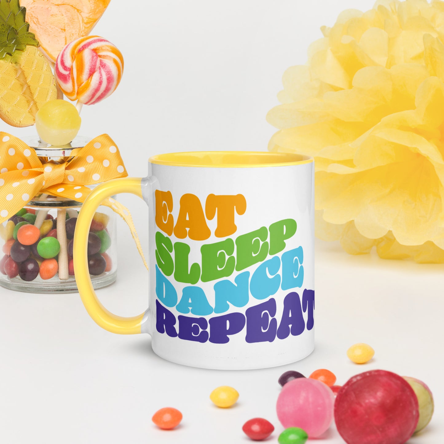 EAT SLEEP DANCE REPEAT Mug with Color Inside
